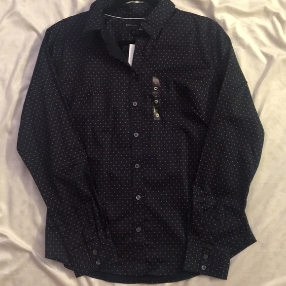 *NEW* Navy & Pink Geo Print Tailored Shirt - Picture 2 of 6